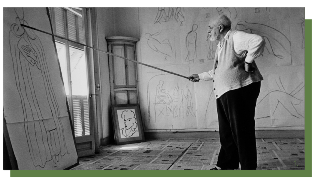  Henri Matisse creando.